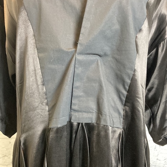 Collection Privee? Italian Smock Dress Tunic Mixed Cotton Satin Dolman Sleeve 42 - Picture 5 of 16